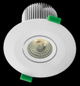 Mono Lens 10W LED Downlight Round White Trim Warm White LED